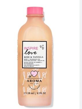 New Bath & Body Works Rose & Vanilla Body & Massage Oil